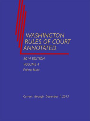 cover image of Washington Rules of Court Annotated